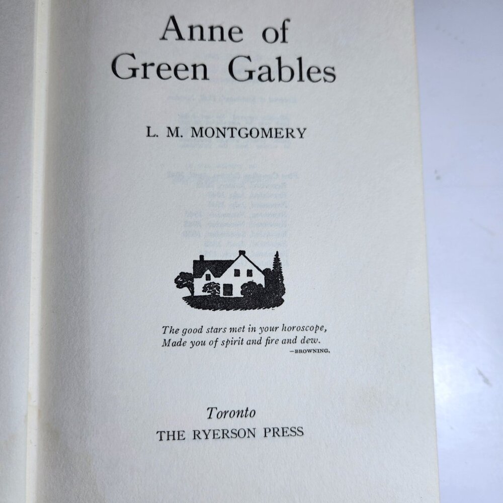 Anne of Green Gables L M Montgomery 1955 Hardcover D/J Mylar Wrap Ryerson Press - Picture 6 of 16